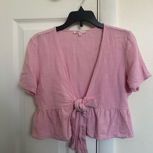 Pacsun Lottie Moss Tie Front Crop Top